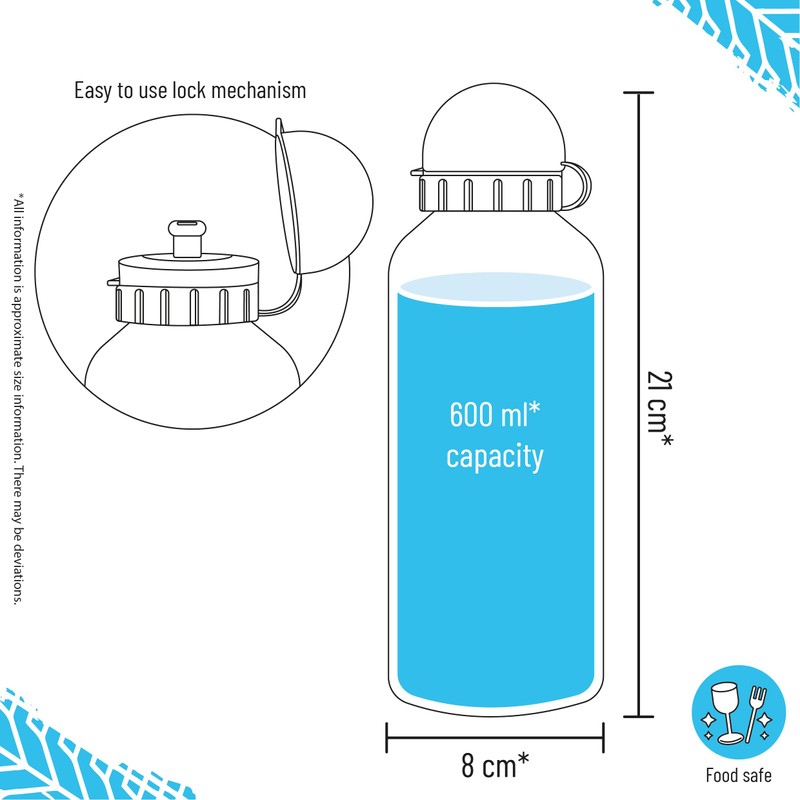 Farming Simulator Agricultural Simulator Drinking Bottle (600 ml, Aluminium, Red,