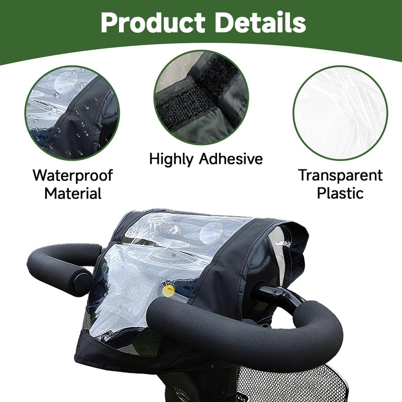 Mobility Scooter Control Panel Cover, Universal Tiller Cover Mobility Scooter