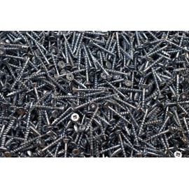 (1000) Square Drive Flat Head 8 x 1-1/4 Type 17 Wood Screws Zinc Plated #8