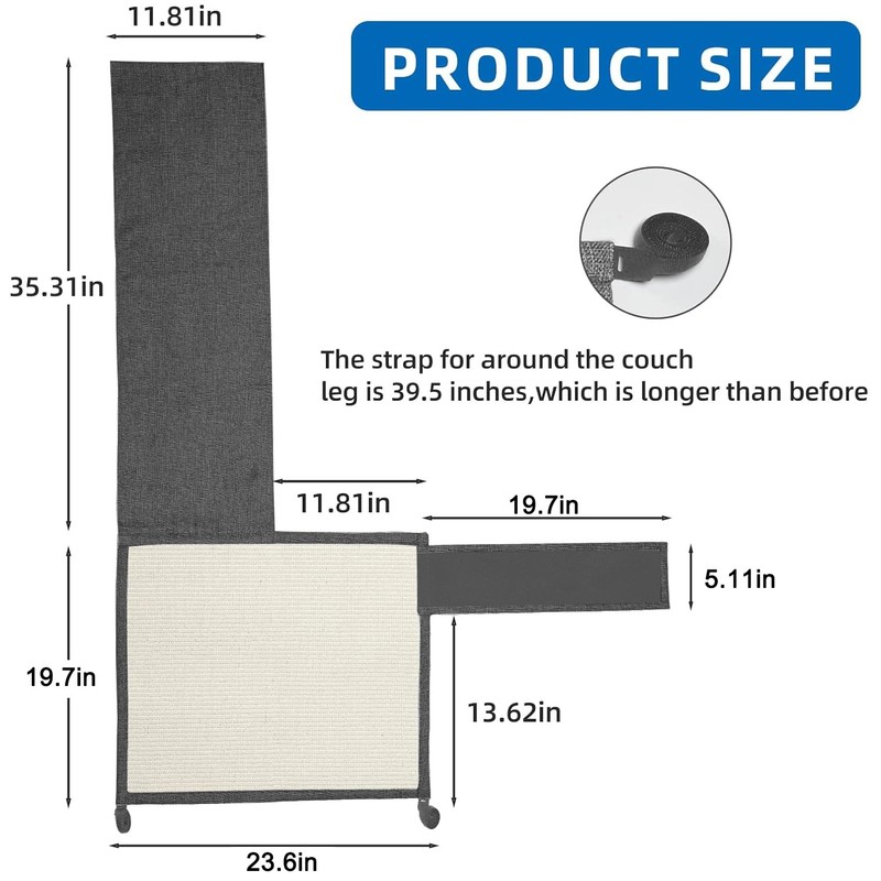 Cat Scratch Sofa Protector,Cat Scratching Couch Protector with 19.7''L*23.6''W Natural