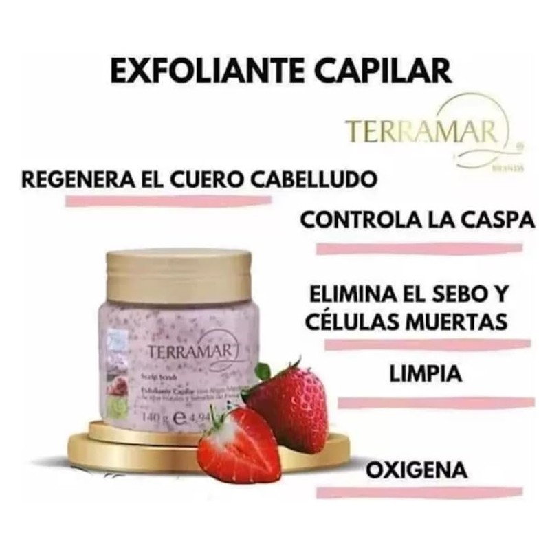 Exfoliante Capilar De Algas Y Ácidos Frutales y semillas de