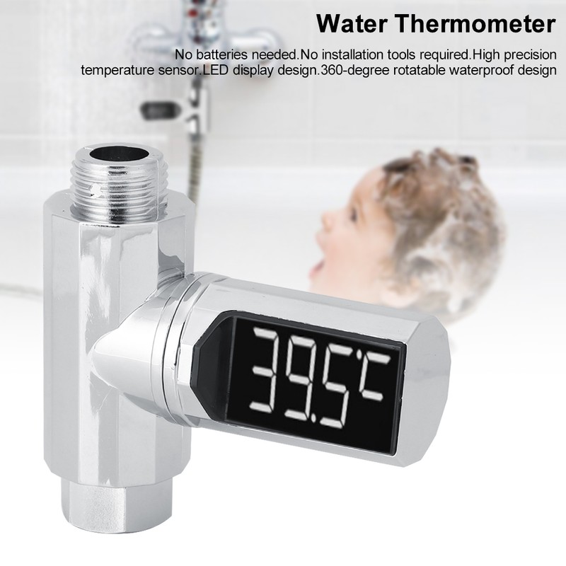 Waterproof LED Water Thermometer Visible Gauge Sensor 360 Degree Rotation