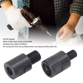 Jadeshay 2PCS M10 M14 Mutual Conversion Thread Drill Bit Adapters with Extension Rod Converter for Angle Grinders and Hole Openers