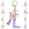 Initial Letter Keychain, Keyrings For Women Alphabet Keychain with Butterfly