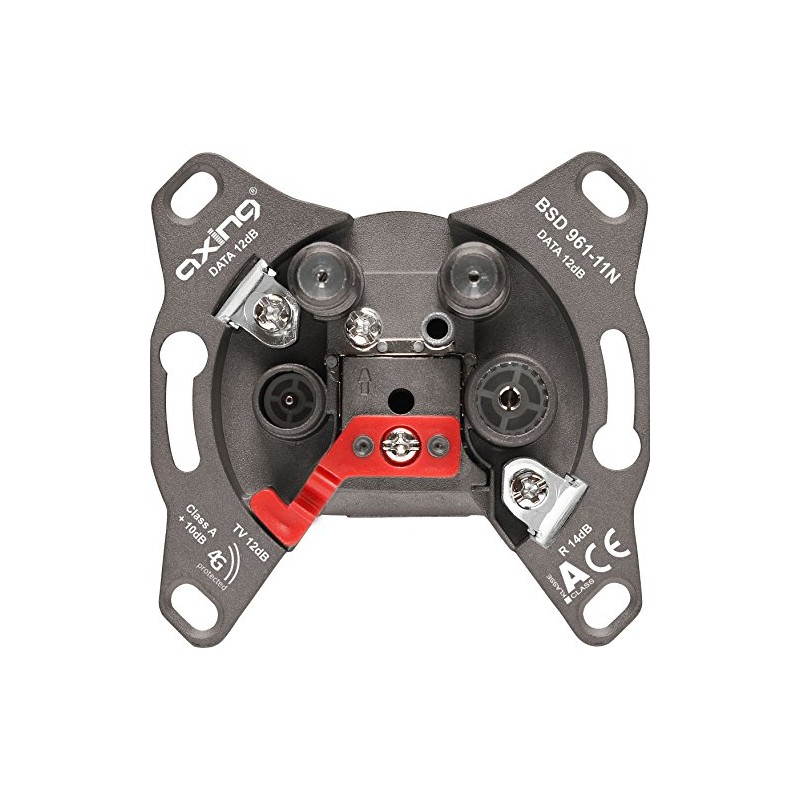 Axing BSD 961-11 Multimedia Aerial Socket (Terminal, 12 dB, TV/R/DATA/DATA)