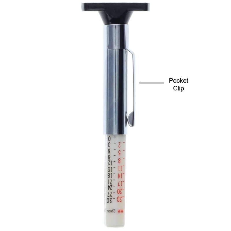 RoadPro RP725 Tire Tread Depth Gauge with Dual Calibration