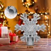AOMIL Christmas Tree Topper, 3D Rotating Silver Snowflake Pattern Projector
