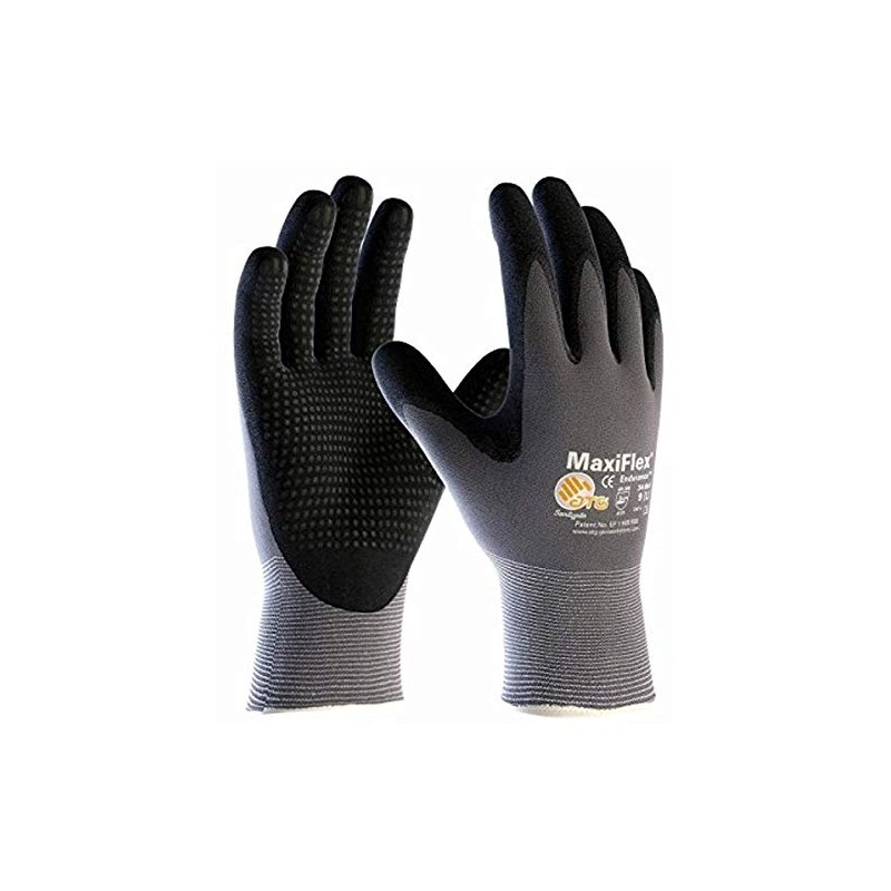 10 Pair MaxiFlex Endurance nitrile foam palm coated work gloves,