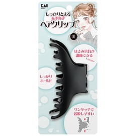 Kai KQ3282 Hair Clip, Tightly Rolled, Tick Clip, Clip, Hairpin, Black, Matte
