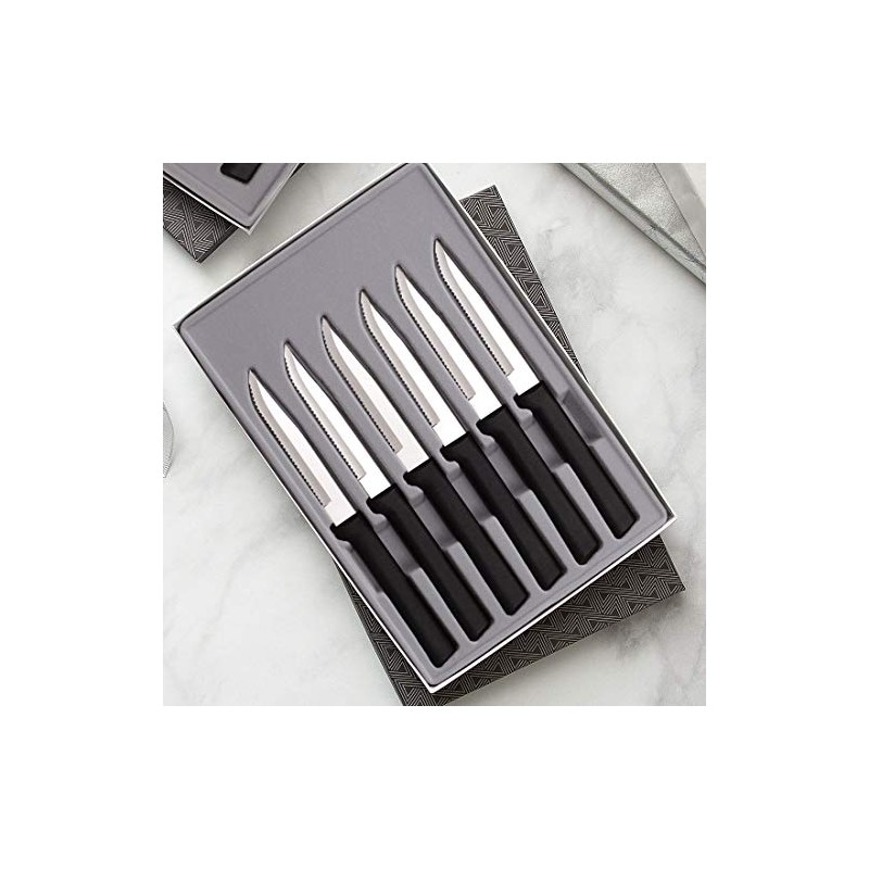 RADA Cutlery 6-Piece Serrated Steak Knife Gift Set (S6S), Stainless