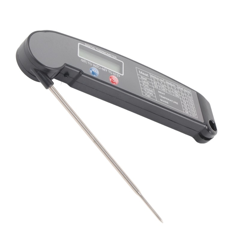 Digital Electronic Food Thermometer Foldable Intelligent Straightaway Read Thermometer for