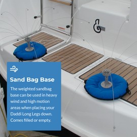 Bird Barrier Sand Bag Boat Base – for Use with Daddi Long Legs | Portable and Easy to Move Around | Keep Birds Away from Your Boat - Daddi Long Legs Sold Separately