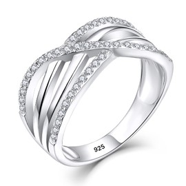 STARCHENIE Infinity Promise Ring for Her 925 Sterling Silver Rings Engagement Wedding Band Ring Size8