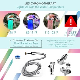 Chakra Crystal Shower Head LED Lights. Color Changing. Natural Gemstones. Healing Crystals. Water Purification. Mineral. Ph Balance. Healing Energy. 7 Stones. Water Filtering. Bathroom