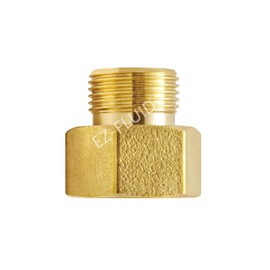 (1Pk) EZ-Fluid 1/2" Female Compression x 3/8" Male Compression Adapter Reducing Union Coupling Fittings Connector,LF Brass Compression Tube Fitting Safe for Drinking water Plumbing