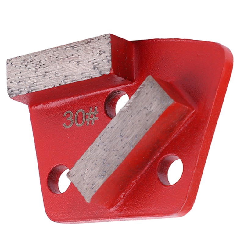 3PCS Trapezoid Diamond Floor Grinding Pad Disc #30 Grit Metal