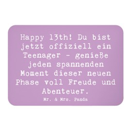 Mr. & Mrs. Panda Magnet Saying 13th Birthday - Gift, Inspirational Experiences, Pin Board Magnet, Note Magnet, Souvenir Magnet, Teenager