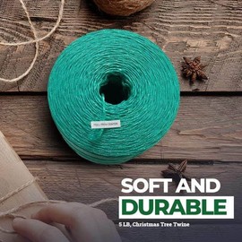 SGT KNOTS Christmas Tying Polypropylene Twine - Thick String Rope - Gift Wrapping Christmas Twine, String Christmas Twine - Decoration, Recycling, Packaging, Gift Boxes & More (5lb Tube - Blue)