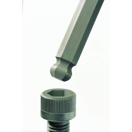 BONDHUS Hexagonal Stubby Double Ball L-Wrench 9/64 Inch (Short Hand: 0.5 inches (12 mm), Long Hand: 4.9 inches (126 mm), Plated SDBL9/64BGXL No. 77008