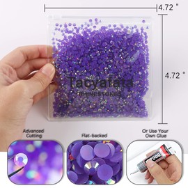 5mm 3000 Pieces Resin Rhinestone for Crafts, Jelly Rhinestones for Nail Art Makeup, Flatback Round AB Diamond Rhinestones, Charms Stones Clothes Shoes Cup DIY Crafts