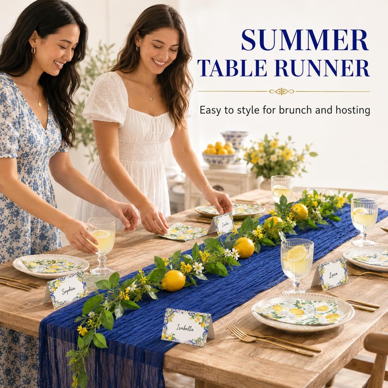 62 Pcs Amalfi Coast Party Decorations Lemon Party Set for