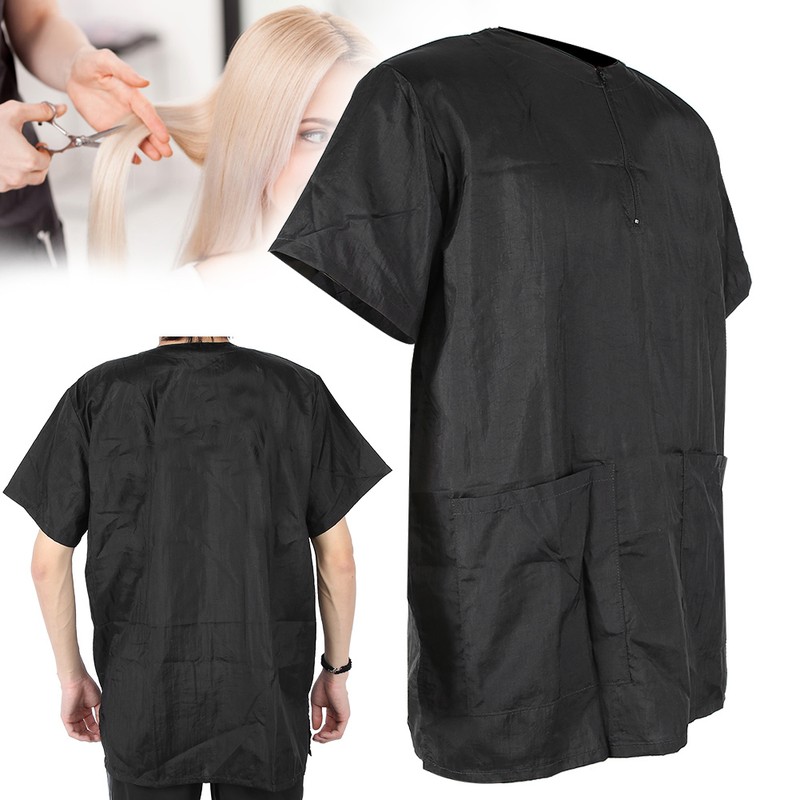Hair Stylist Grooming Smocks Haircut Cape Barber Apron with Pockets