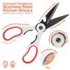 BambooMN Premium 4-in-1 Kitchen Shears - 10 Sets, White &