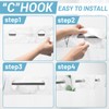 WITHLOC No Hook Shower Curtain with Snap in Liner -