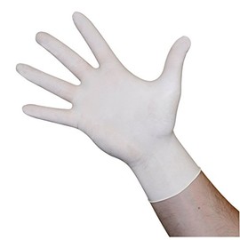 Kerbl 15342 Disposable Latex Gloves, Powder Free, Chlorinated, (Box of 100)