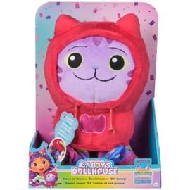 Gabby's Dollhouse, Move & Groove Daniel James DJ Catnip Plush Toy, 10-Inch Tall Stuffed Animal with Moving Arms, Kids Toys for Girls & Boys Ages 3+