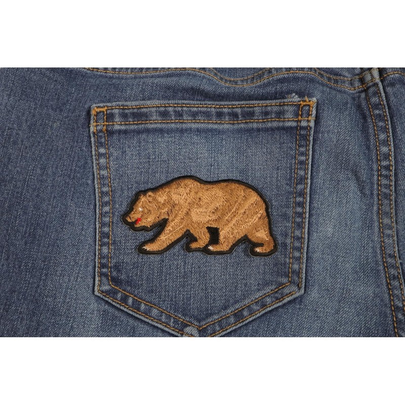 California Bear Patch - 3.5x1.8 inch. Embroidered Iron on Patch