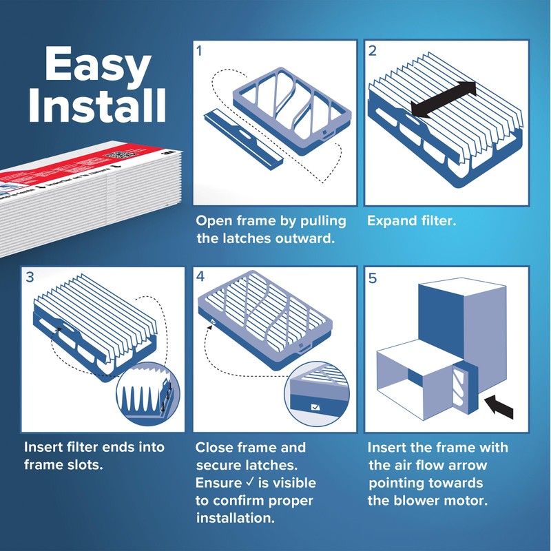 Filtrete 20x25x4 Refillable Air Filter replacement, MPR 1000, MERV 11,