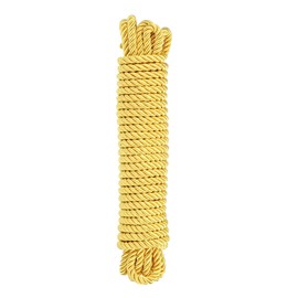 Rebower Twisted Trim Cord Rope, 8mm x 10m Nylon Trim Cord Rope Thread String Rope Cord Braid Trim [for Sewing Home Decor Crafts] - 0.3 Inch/Golden Yellow