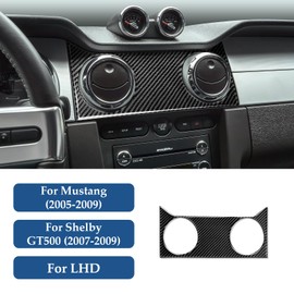 Car Center Air Vent Sticker Carbon Fiber Decal Interior Trim Cover for Ford Mustang GT Shelby 2005 2006 2007 2008 2009 Accessories