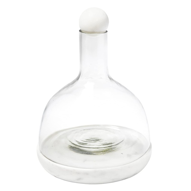 Santa Barbara Design Studio Table Sugar Marble and Glass Wine