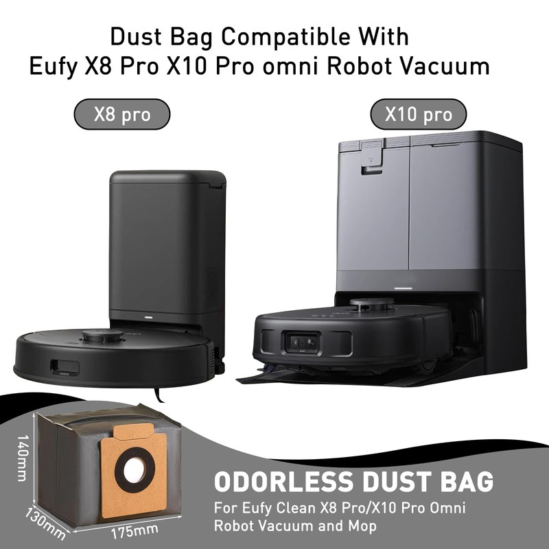 12 Pack X10 Pro Omni Dust Bags Compatible With Eufy