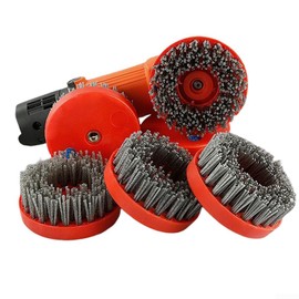 4 Inch Angle Grinder Cleaning Brush, Round Grinding Brush, Stone Antique Brush for Stone Granite Polishing Cleaning M10, 500#