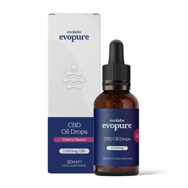Evopure Evopure CBD Oil 2000mg C High Strength Cherry Flavour,
