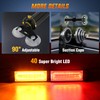 Nilight 40LED Amber Red Emergency Strobe Traffic Advisor Light Bar