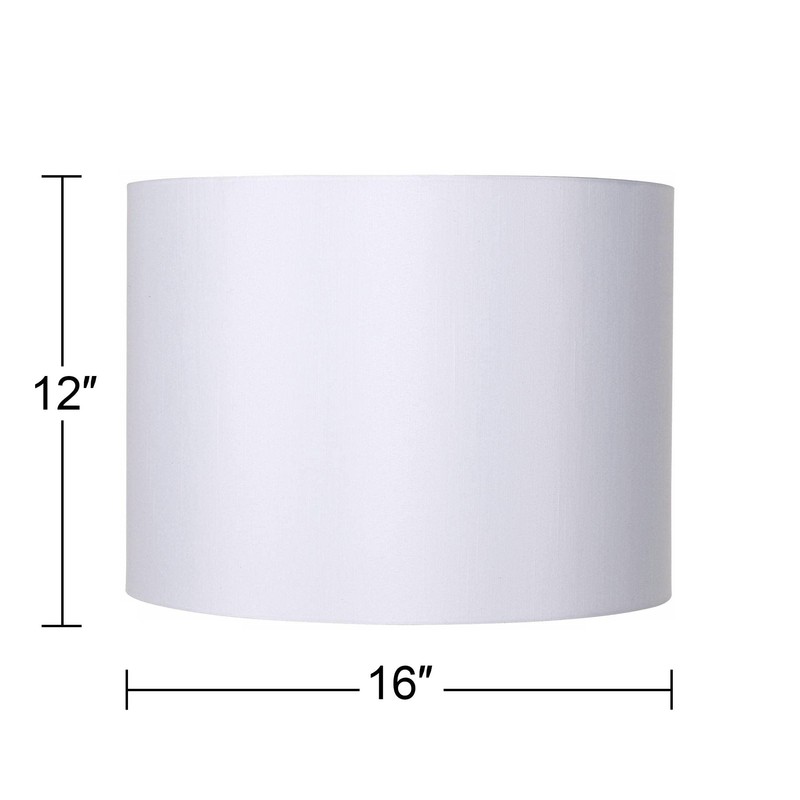 White Hardback Large Drum Lamp Shade 16" Top x 16"