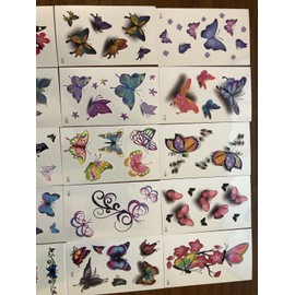 Unbranded 15Pcs Temporary Water Transfer Tattoo Waterproof Butterfly Body Face Stickers #I