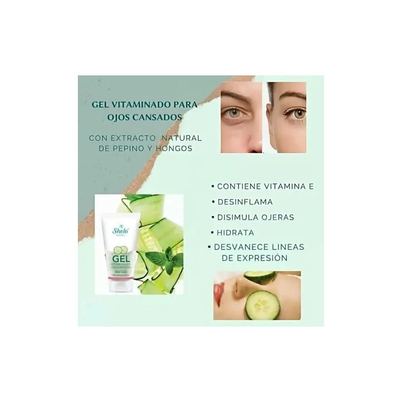 Sueros De Cafeína +gel Vitaminado+parches De Colageno Shelo