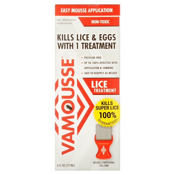 Vamousse Lice Treatment Easy Mousse Application 6 oz (Pack of 4)