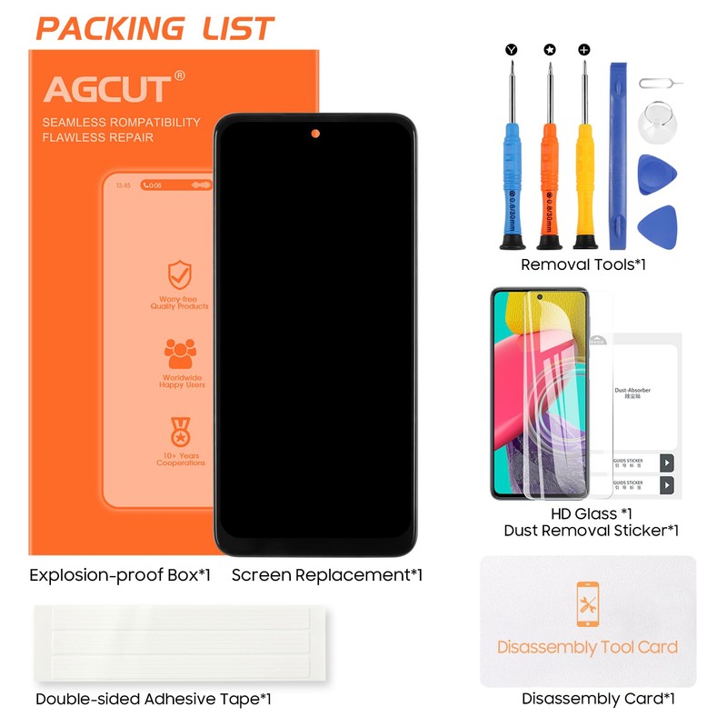 AGCUT LCD Display for Motorola Moto G54 5G - for