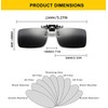 ANNTHOR 2 Pcs Gafas de Sol con Clip para Anteojos