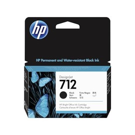 HP Cartucho de Tinta Original 712 Negro de 38-ml (3ED70A) para impresoras Plotter DesignJet T650, T250, T210 y Studio