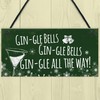 RED OCEAN Funny Gin Sign Hanging Plaque Christmas Decoration Xmas