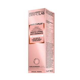 Dermolab Anti-aging Eye and Lip Contour Cream, for Mature Skin, with Hyaluronic Acid, Smooths and Brightens the Complexion Minimizing Wrinkles, Plumps and Hydrates the Skin, 15ml