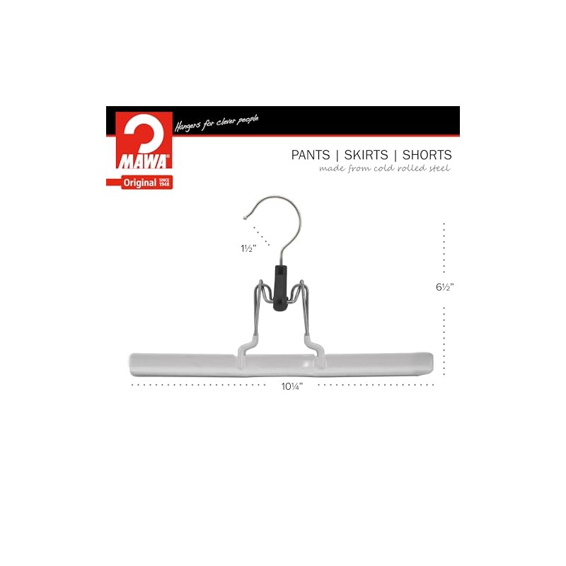 Mawa Space-Saving with Rotating Hook Holds Pants, Skirts, & Shorts,