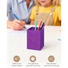 Luminzo Acrylic Desk Pen Holder, 3 x 3 x 4